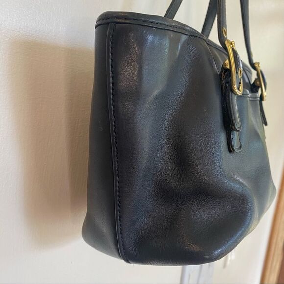 Authentic Coach 9846 Black Leather Legacy West Mini Market Purse Small Tote - Picture 6 of 13